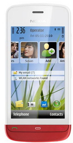 Смартфон  NOKIA  C5-06 white red