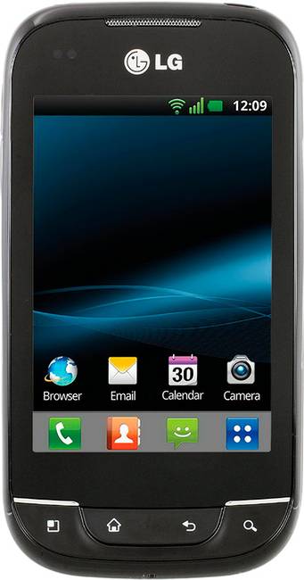Смартфон  LG P698 Optimus Net Dual black (2sim)