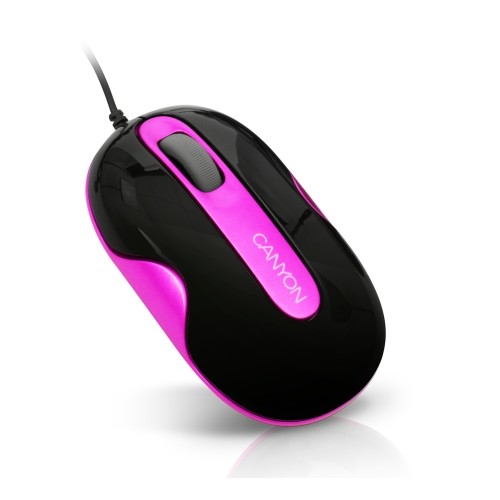 Мышь проводная  CANYON  CNR-MSD01 black/pink