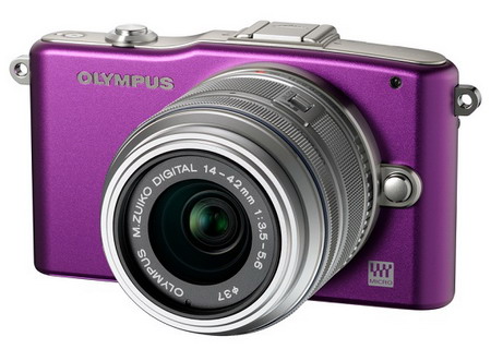 Фотоаппарат  OLYMPUS  E-PM1 Mini Kit 14-42мм фиолетовый
