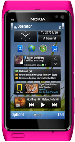 Смартфон  NOKIA  N8-00 pink
