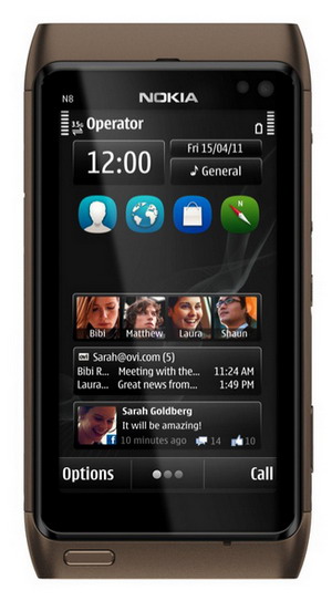 Смартфон  NOKIA  N8-00 bronze