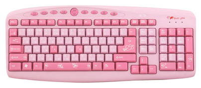 Клавиатура проводная  SVEN  637 Multi pink USB