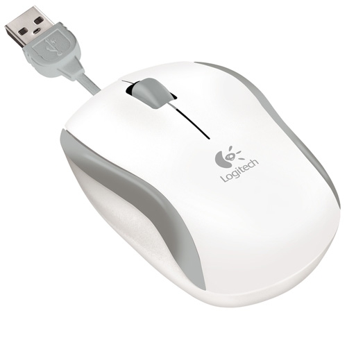 Мышь проводная  LOGITECH  M125 white