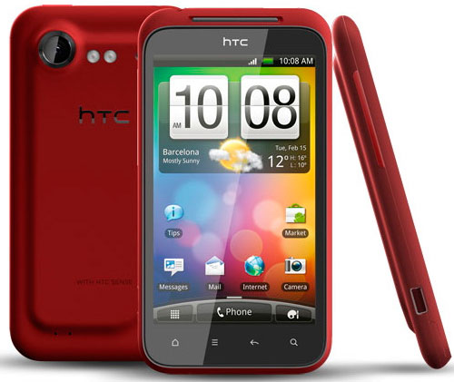 Смартфон  HTC  Incredible S red