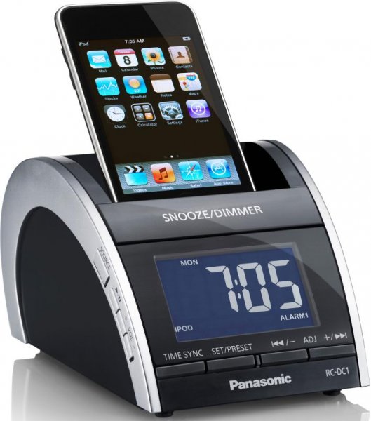 Радиоприемник-часы  PANASONIC  RC-DC1EG-K