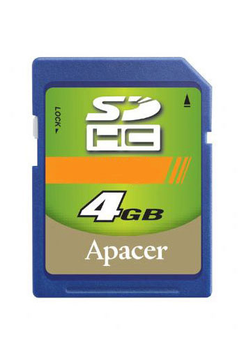 SD карта 4 Gb  APACER  class 4 SDHC