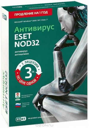 Антивирус  ESET  NOD32  3ПК (Продление лицензии)