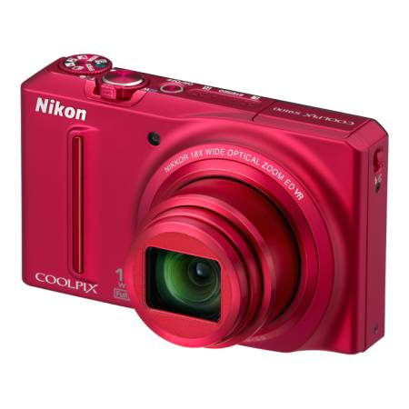 Фотоаппарат  NIKON  S9100 CoolPix красный