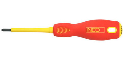 Отвертка  NEO  крестовая Philips 1000V PH1x80мм (04-072)