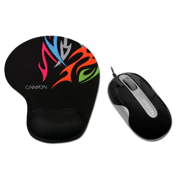 Мышь проводная  CANYON  CNR-MSPACK6 black/silver