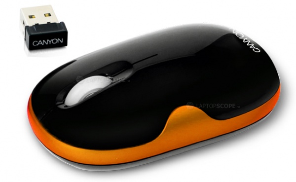 Мышь беспроводная  CANYON  CNR-MSOW01 black/orange