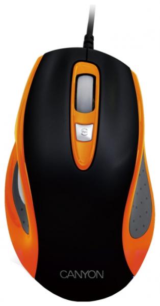 Мышь проводная  CANYON  CNR-MSG01 black/orange