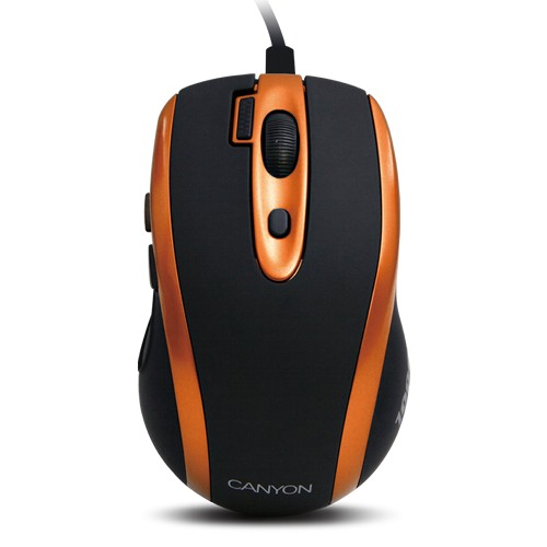 Мышь проводная  CANYON  CNR-MSD06 black/orange