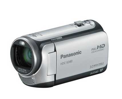 Видеокамера  PANASONIC  HDC-SD80 серебро