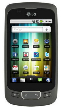 Смартфон  LG  P500 Optimus One shining white
