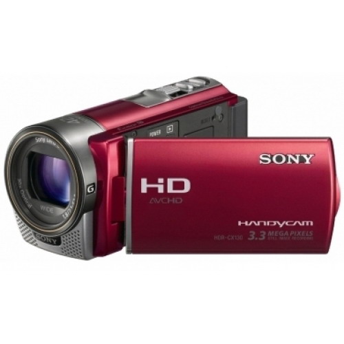 Видеокамера  SONY  HDR-CX130E красный