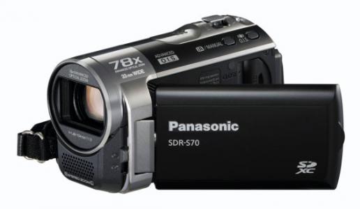 Видеокамера  PANASONIC  SDR-S70EE черный
