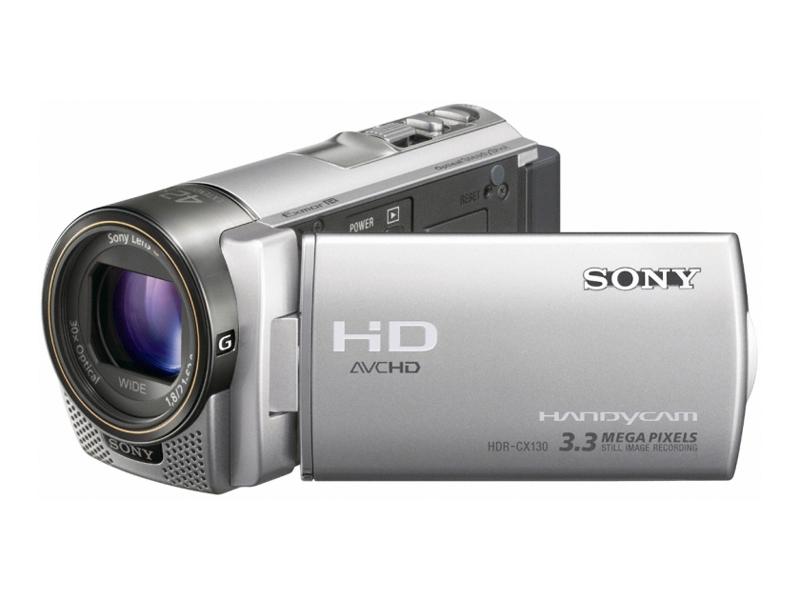 Видеокамера  SONY  HDR-CX130E серебро