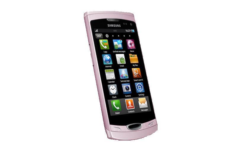 Смартфон  SAMSUNG  GT-S8530 Wave II elegant pink