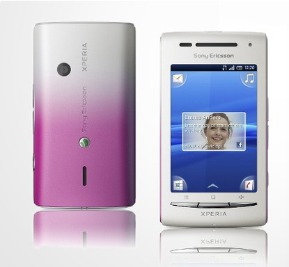 Смартфон  SONY-ERICSSON  E15i/Xperia X8 white/pink