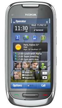 Смартфон  NOKIA  C7-00 frosty metal
