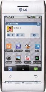 Смартфон  LG  GT540 Optimus white pearl