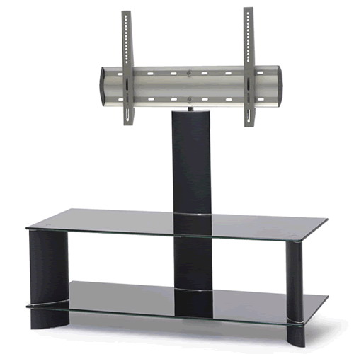 Стойка ТВ  HOLDER  PL-14110/1 черн.+черн. стекло