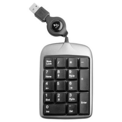 Клавиатура проводная  A4TECH  TK-5 USB silver-black