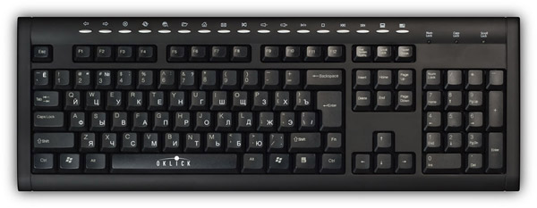 Клавиатура проводная  OKLICK  120M PS/2 black (73713)