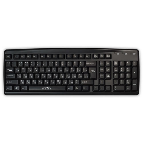 Клавиатура проводная  OKLICK  110M PS/2 black (73711)