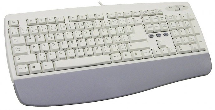Клавиатура проводная  GENIUS  KB-06X PS/2 (подставка для запястья)