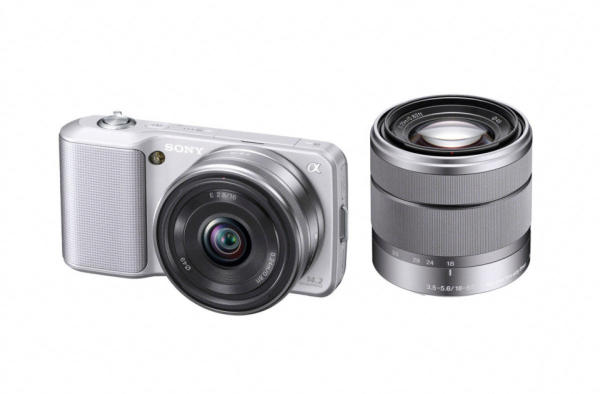 Фотоаппарат  SONY  Alpha NEX-5 double Kit серебро