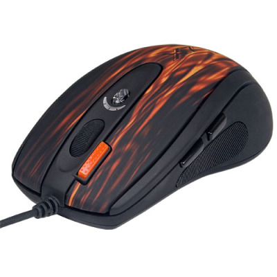 Мышь проводная лазерная  A4TECH  XL-750BK red fire