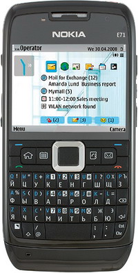 Смартфон  NOKIA  E71-1 Black Steel