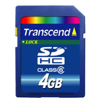 SD карта TRANSCEND 4 Gb class 6 SDHC