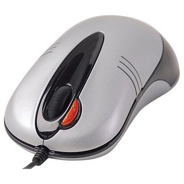 Мышь проводная  A4TECH  X5-50D-2 USB+PS/2 черн-сер.