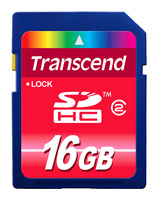 SD карта TRANSCEND 16 Gb class 2 SDHC