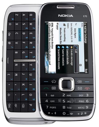 Смартфон  NOKIA E75  Y1 Navi Silver black