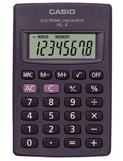 Калькулятор  CASIO  HL-4-S-GH