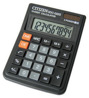 Калькулятор  CITIZEN  SDC-022S