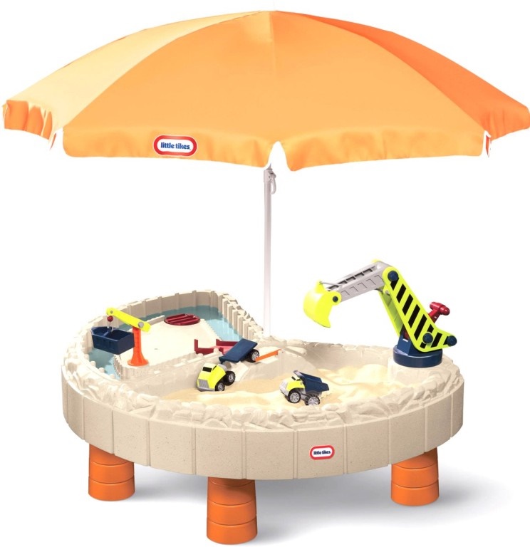 Песочница LITTLE TIKES стол с зонтом и зоной для воды