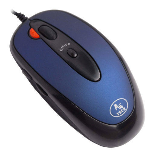 Мышь проводная  A4TECH  X5-57D-1 USB+PS/2 черно-син.