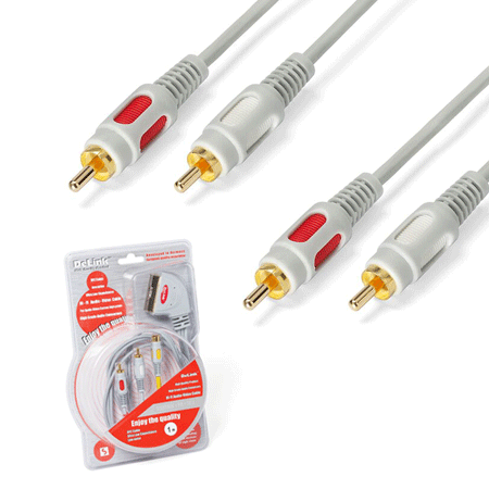 Кабель  DELINK  2RCA-2RCA 1,5м