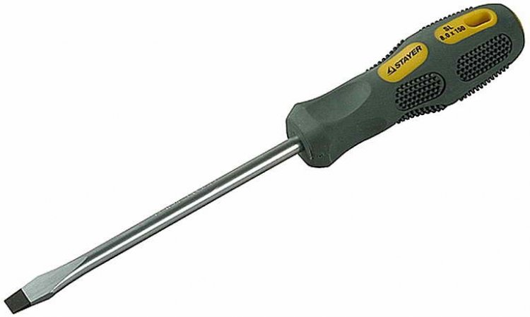 Отвертка  STAYER  Max-Grip SL 8,0x200мм (25823-08-200G)