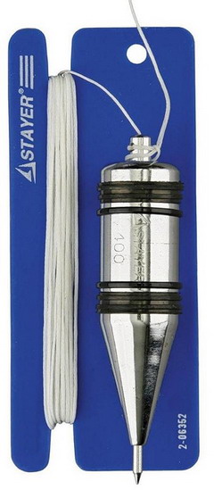 Отвес  STAYER  Профи строительный со шнуром, 100г
