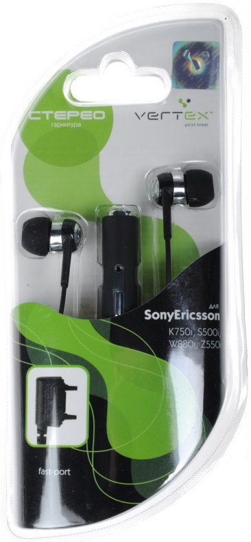 Гарнитура VERTEX для Sony Ericsson K750i, W800