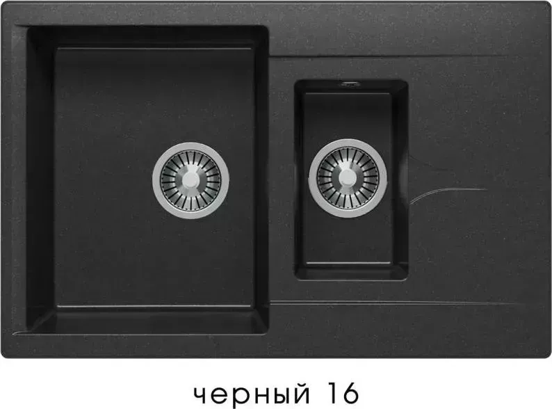 Мойка кухонная  Polygran Brig-770 черный (16)