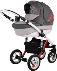 Коляска ADAMEX 3 в 1 Barletta Rainbow (серый + красный) (GL000307017)