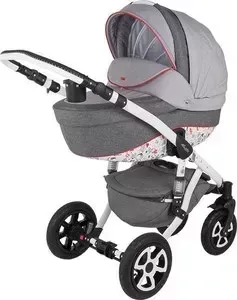 Коляска ADAMEX 3 в 1 Barletta Dream collection, (серый + красный) (GL000284757)